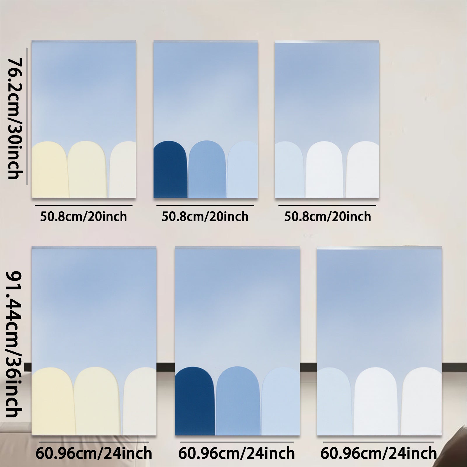 2D flat 1pc minimalist abstract arched panels wall art bedroom living room modern farmhouse gallery wrapped canvas prints