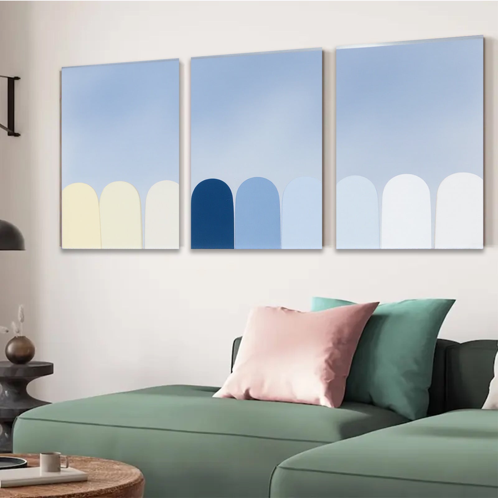 2D flat 1pc minimalist abstract arched panels wall art bedroom living room modern farmhouse gallery wrapped canvas prints