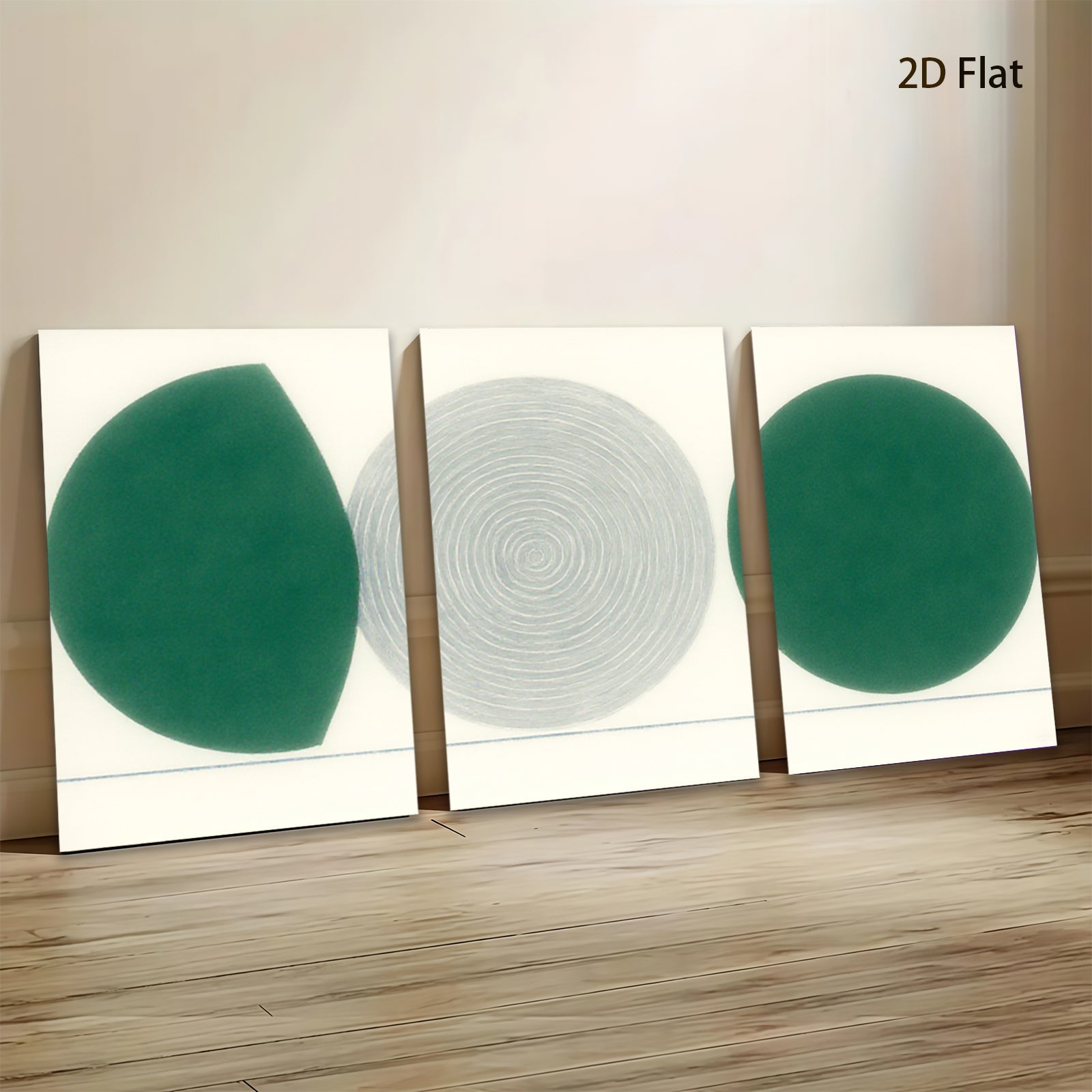 2D flat 1pc minimalist abstract circles modern wall art living room bedroom decor farmhouse style gallery wrapped canvas prints large size