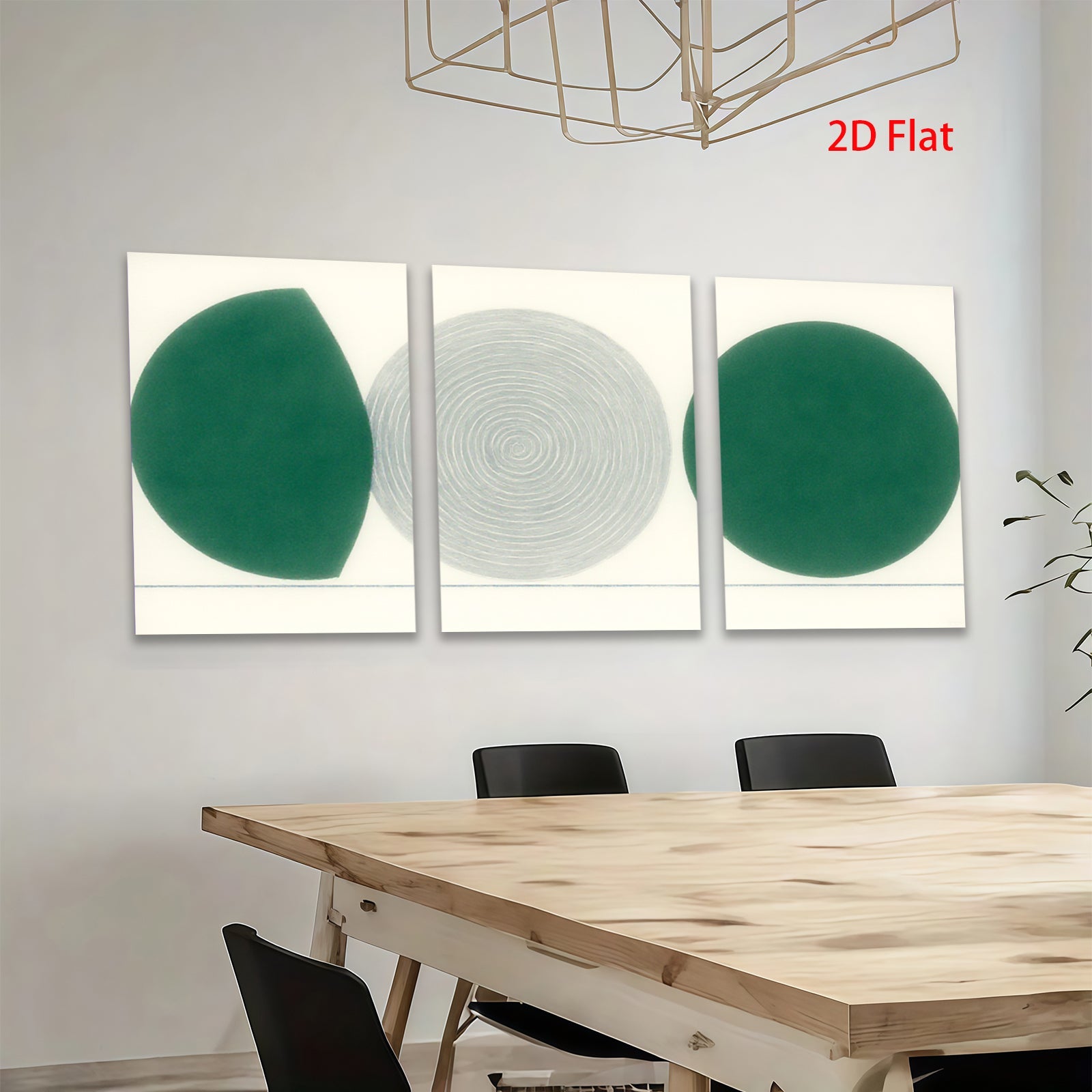 2D flat 1pc minimalist abstract circles modern wall art living room bedroom decor farmhouse style gallery wrapped canvas prints large size