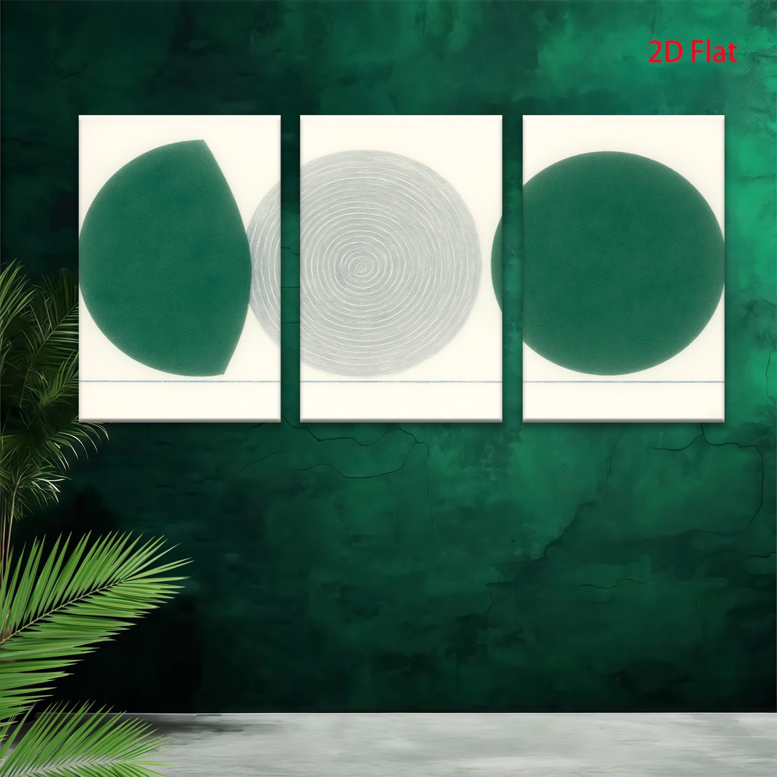 2D flat 1pc minimalist abstract circles modern wall art living room bedroom decor farmhouse style gallery wrapped canvas prints large size