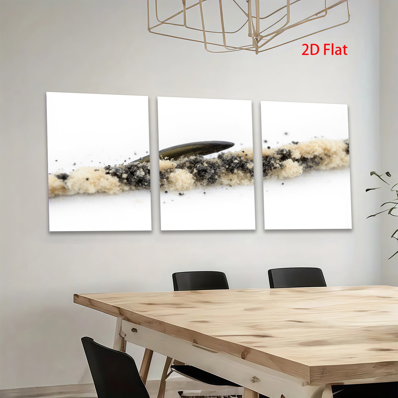 2D flat 1pc minimalist abstract textural wave beachcomber coastal wall art farmhouse decor living room bedroom modern gallery wrapped canvas print