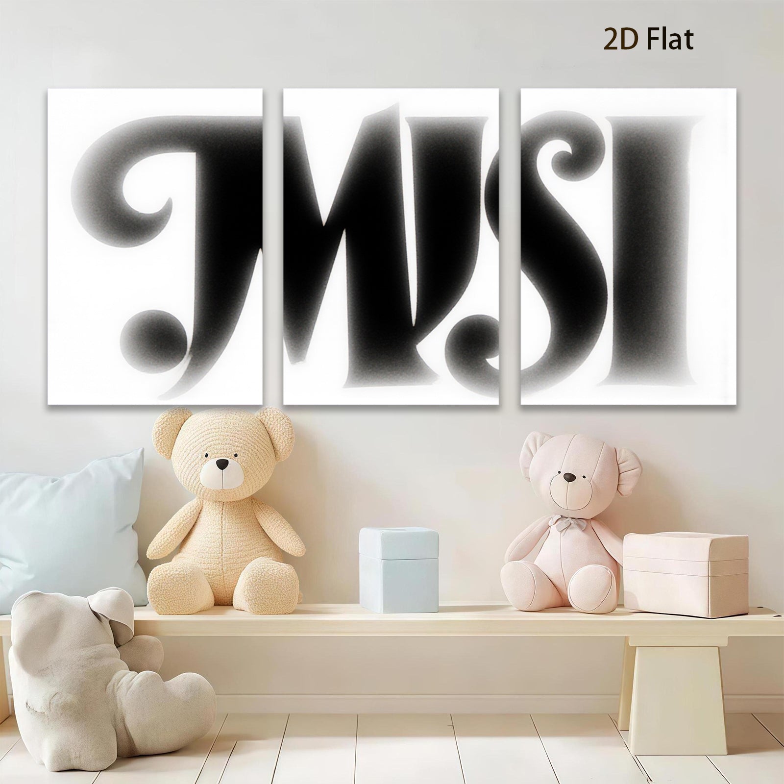 2D flat 1pc minimalist abstract typography wall art modern canvas prints for living room bedroom office decor farmhouse style gallery wrapped inspiring statement piece
