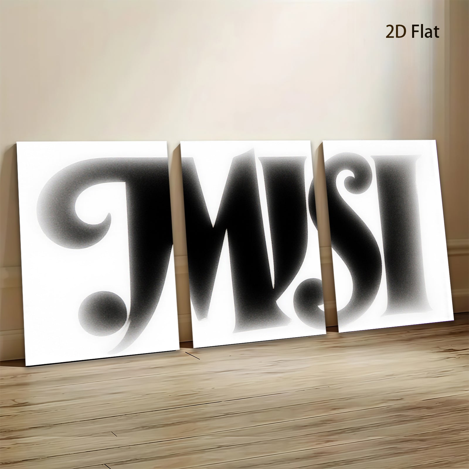 2D flat 1pc minimalist abstract typography wall art modern canvas prints for living room bedroom office decor farmhouse style gallery wrapped inspiring statement piece