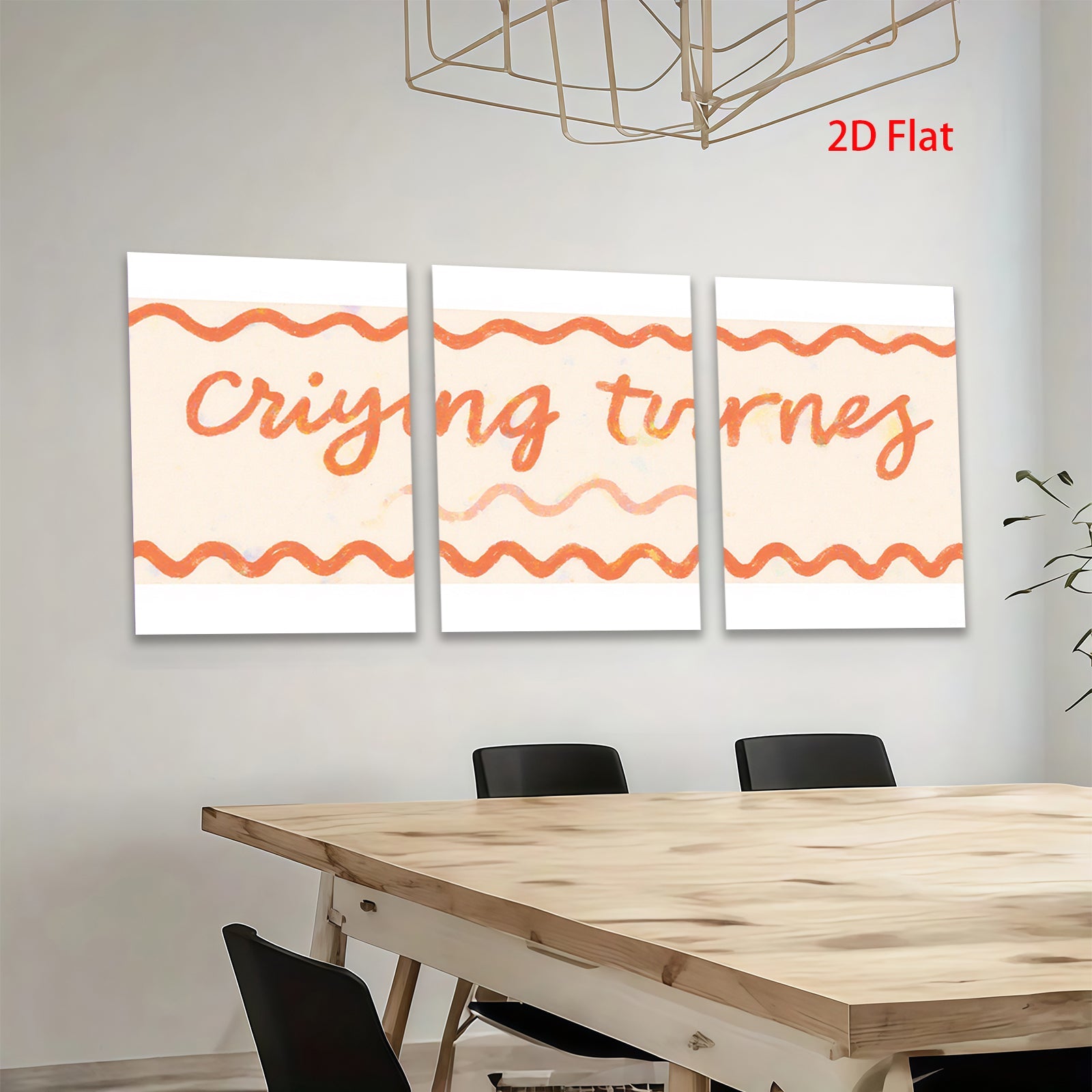 2D flat 1pc minimalist abstract wave line art painting modern farmhouse gallery wall decor living room bedroom office cozy vibes trending now