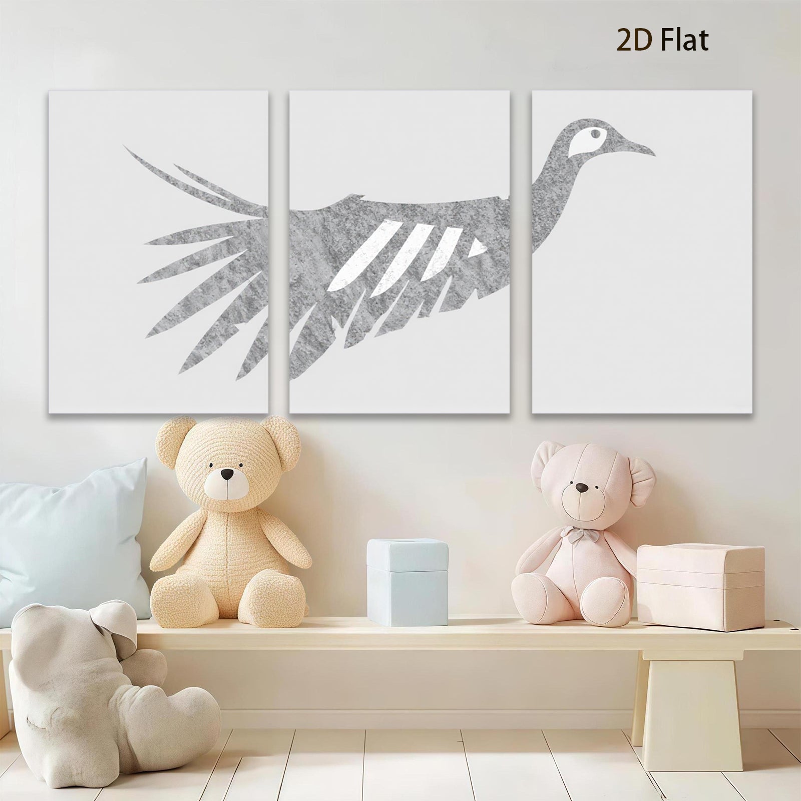 2D flat 1pc minimalist bird silhouette wall art modern farmhouse decor living room bedroom gallery wrapped canvas prints cozy home accent statement piece trending now