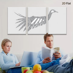 2D flat 1pc minimalist bird silhouette wall art modern farmhouse decor living room bedroom gallery wrapped canvas prints cozy home accent statement piece trending now