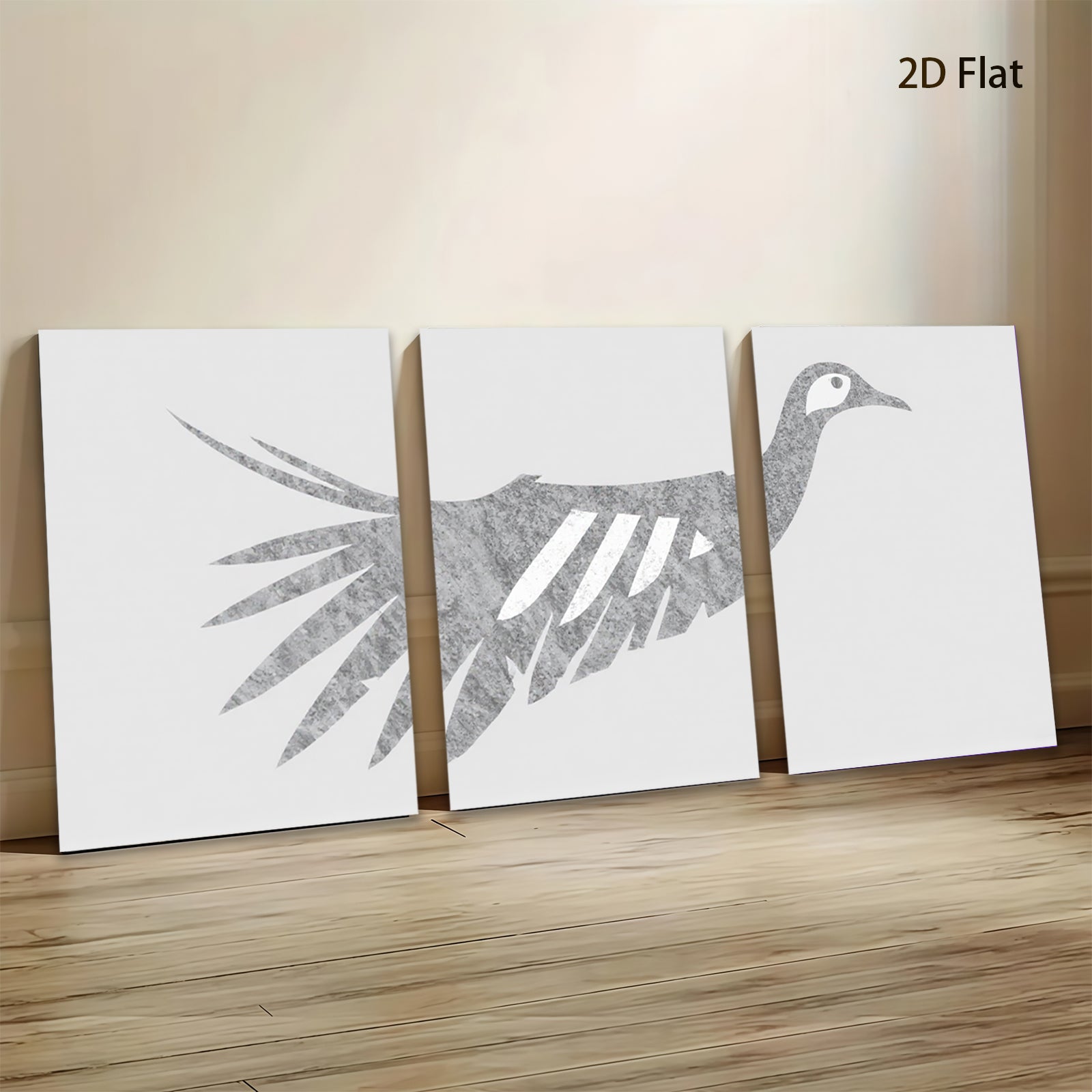 2D flat 1pc minimalist bird silhouette wall art modern farmhouse decor living room bedroom gallery wrapped canvas prints cozy home accent statement piece trending now