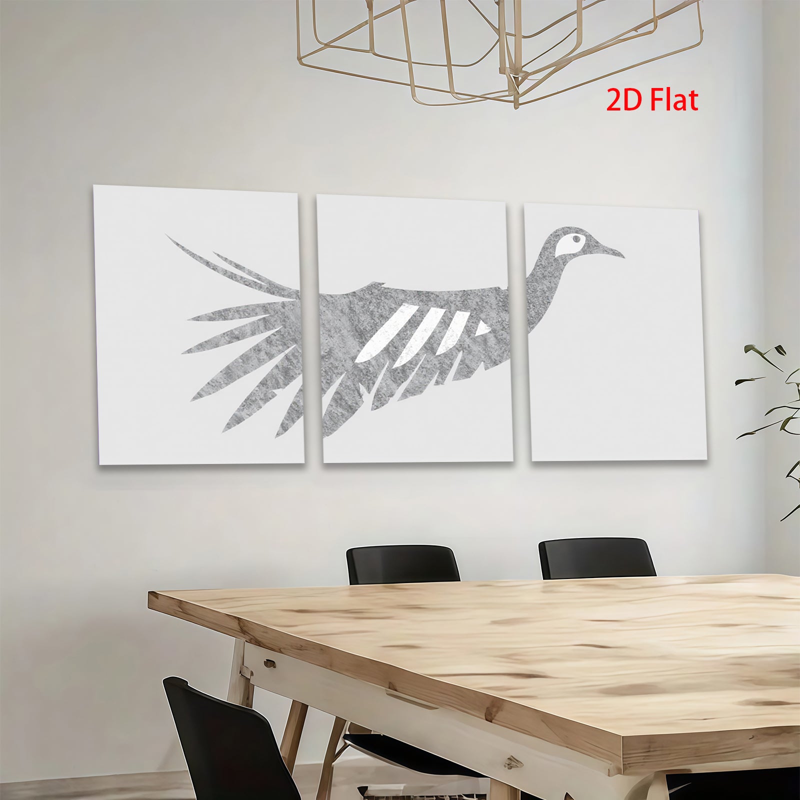 2D flat 1pc minimalist bird silhouette wall art modern farmhouse decor living room bedroom gallery wrapped canvas prints cozy home accent statement piece trending now