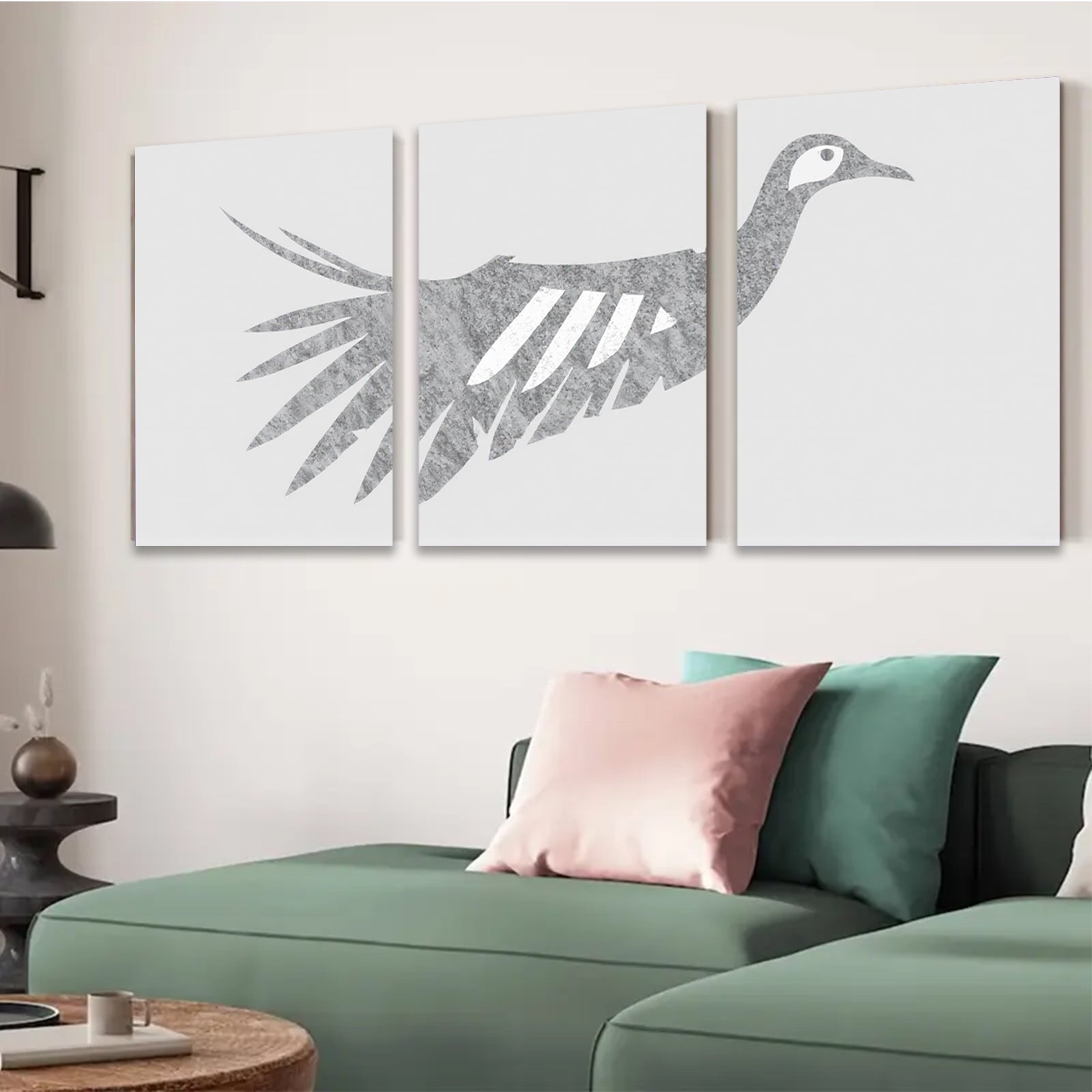 2D flat 1pc minimalist bird silhouette wall art modern farmhouse decor living room bedroom gallery wrapped canvas prints cozy home accent statement piece trending now