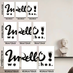 2D flat 1pc minimalist black calligraphy wall art modern farmhouse decor living room bedroom office gallery wrapped canvas prints inspirational quotes cozy vibes