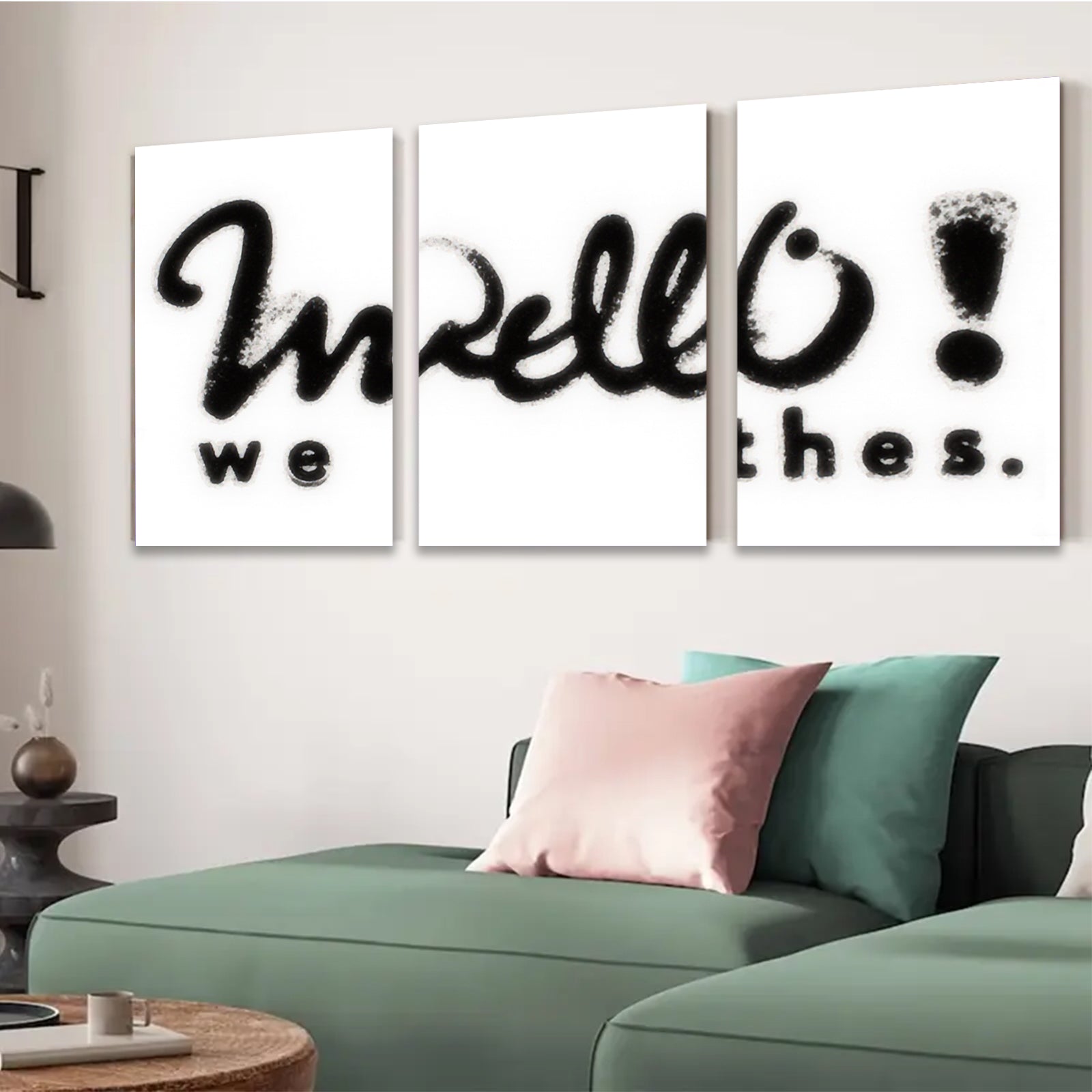 2D flat 1pc minimalist black calligraphy wall art modern farmhouse decor living room bedroom office gallery wrapped canvas prints inspirational quotes cozy vibes