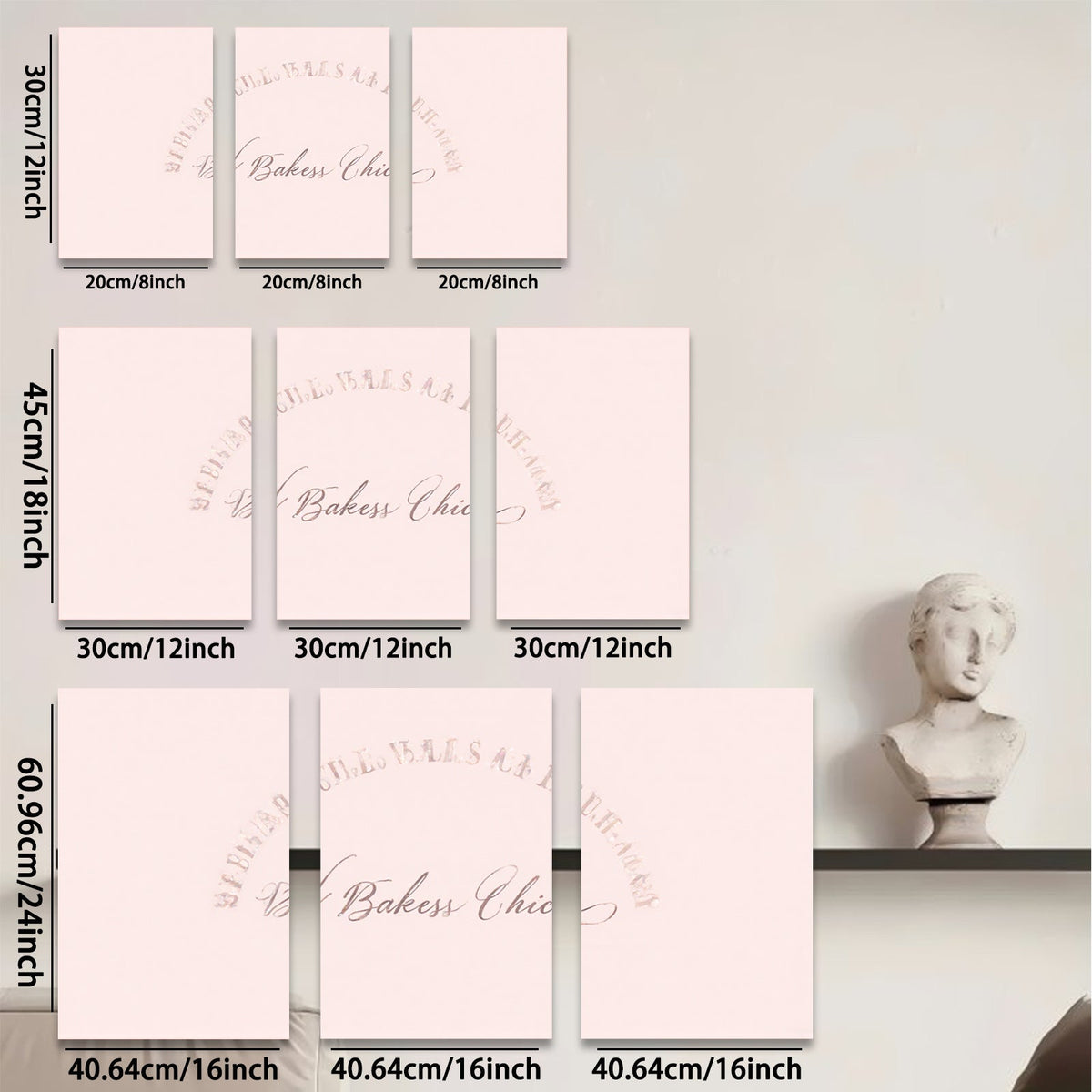 2D flat 1pc minimalist blush pink abstract wall art modern farmhouse living room bedroom decor gallery wrapped canvas prints inspirational cozy home style