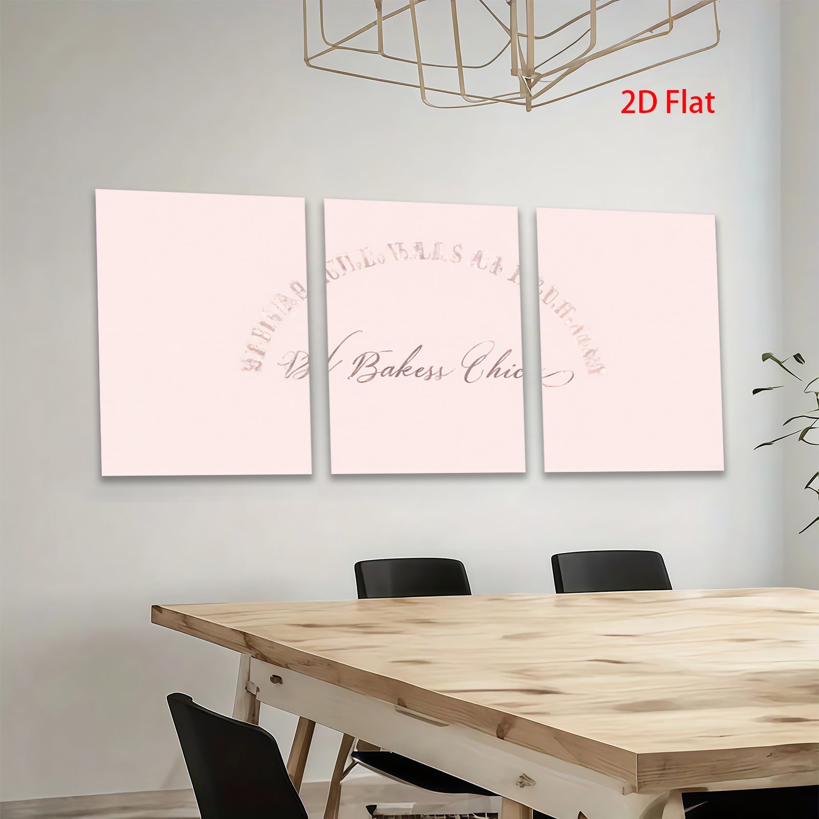 2D flat 1pc minimalist blush pink abstract wall art modern farmhouse living room bedroom decor gallery wrapped canvas prints inspirational cozy home style