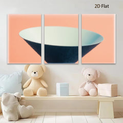 2D flat 1pc minimalist bowl abstract art modern wall decor living room bedroom office farmhouse gallery wrapped canvas print