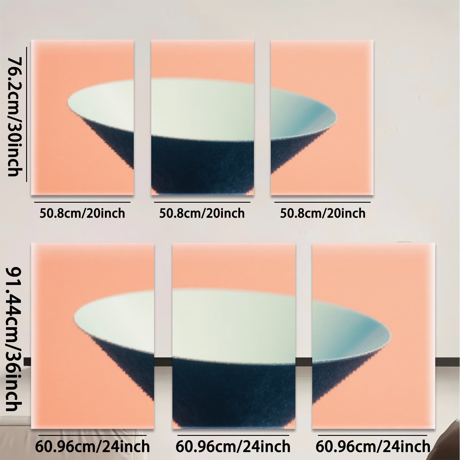 2D flat 1pc minimalist bowl abstract art modern wall decor living room bedroom office farmhouse gallery wrapped canvas print