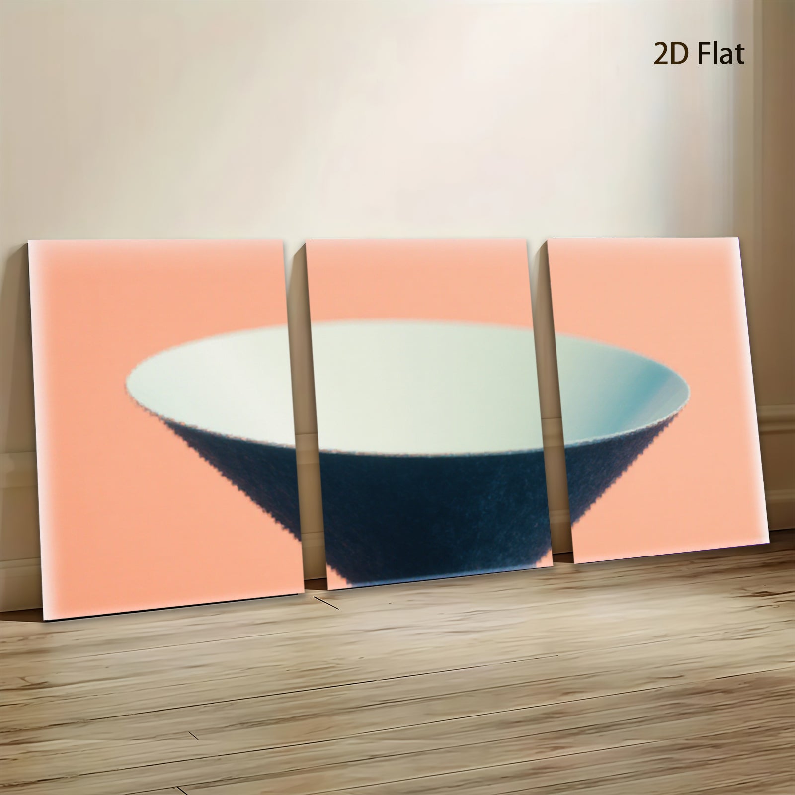 2D flat 1pc minimalist bowl abstract art modern wall decor living room bedroom office farmhouse gallery wrapped canvas print