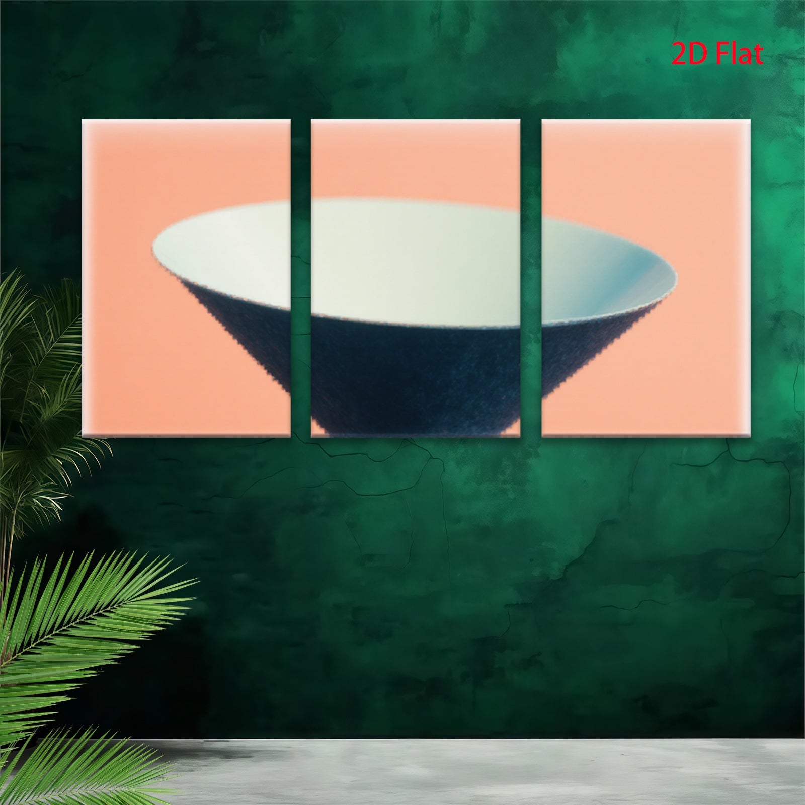 2D flat 1pc minimalist bowl abstract art modern wall decor living room bedroom office farmhouse gallery wrapped canvas print