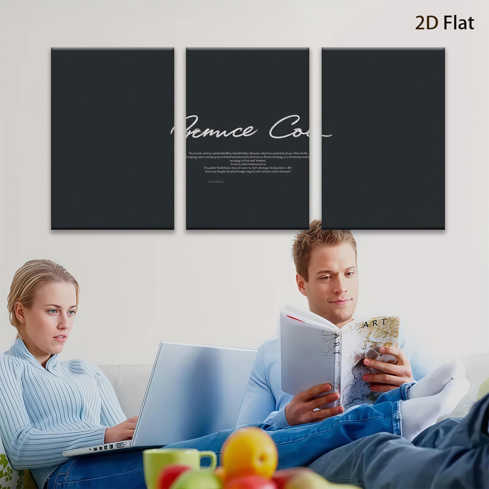2D flat 1pc minimalist floral botanical wall art prints modern farmhouse living room bedroom decor gallery wrapped canvas prints cozy home gifts