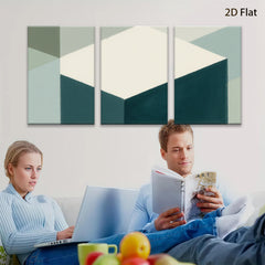 2D flat 1pc minimalist geometric abstract canvas wall art modern farmhouse decor living room bedroom office gallery wrapped ready to hang beautiful