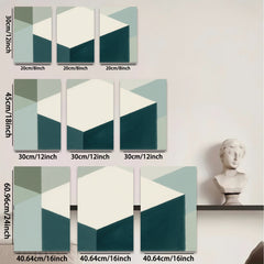 2D flat 1pc minimalist geometric abstract canvas wall art modern farmhouse decor living room bedroom office gallery wrapped ready to hang beautiful