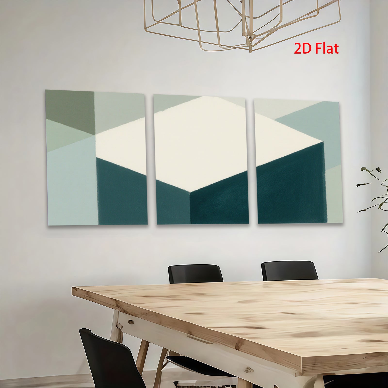 2D flat 1pc minimalist geometric abstract canvas wall art modern farmhouse decor living room bedroom office gallery wrapped ready to hang beautiful
