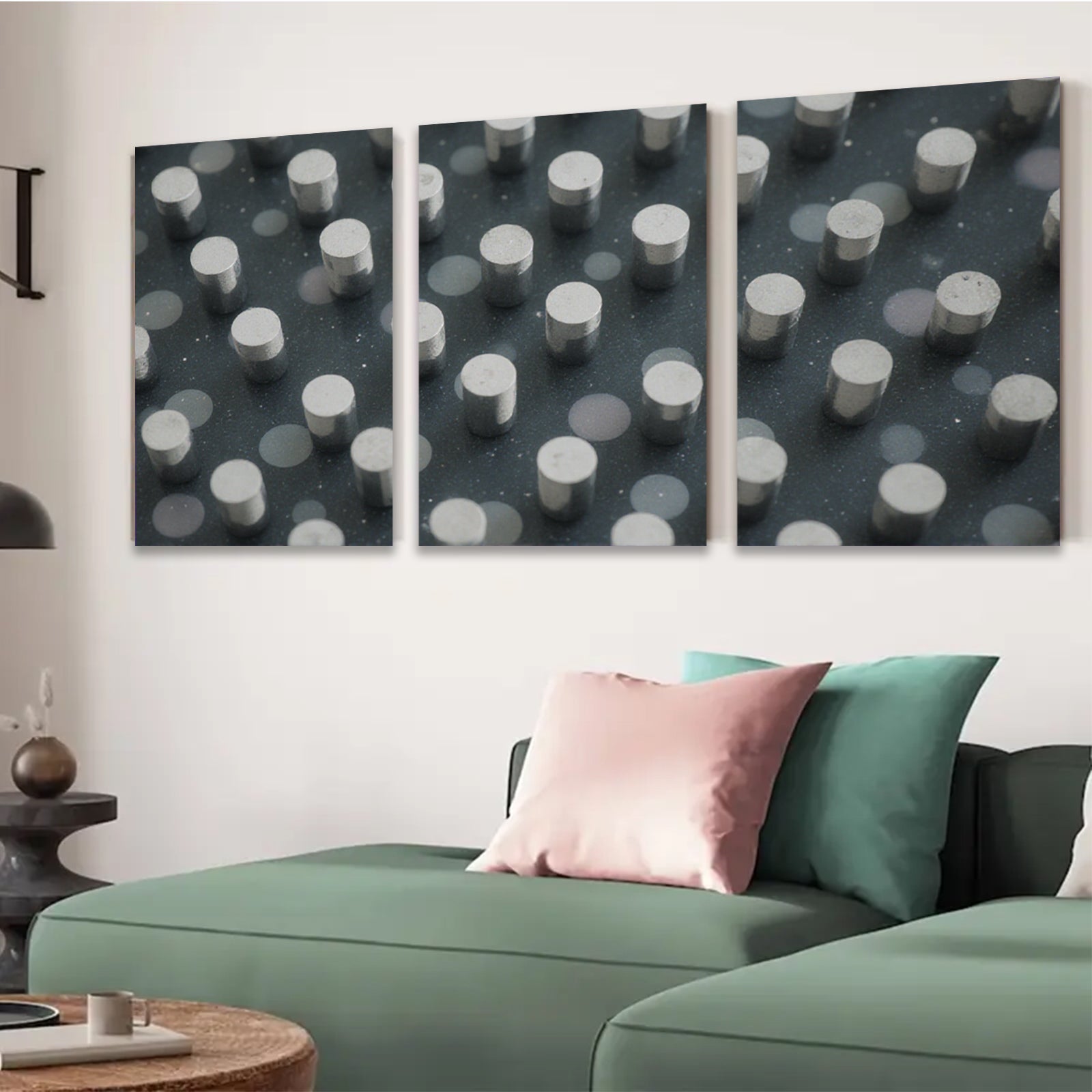2D flat 1pc minimalist geometric abstract wall art modern farmhouse living room bedroom decor gallery wrapped canvas print statement piece trending now