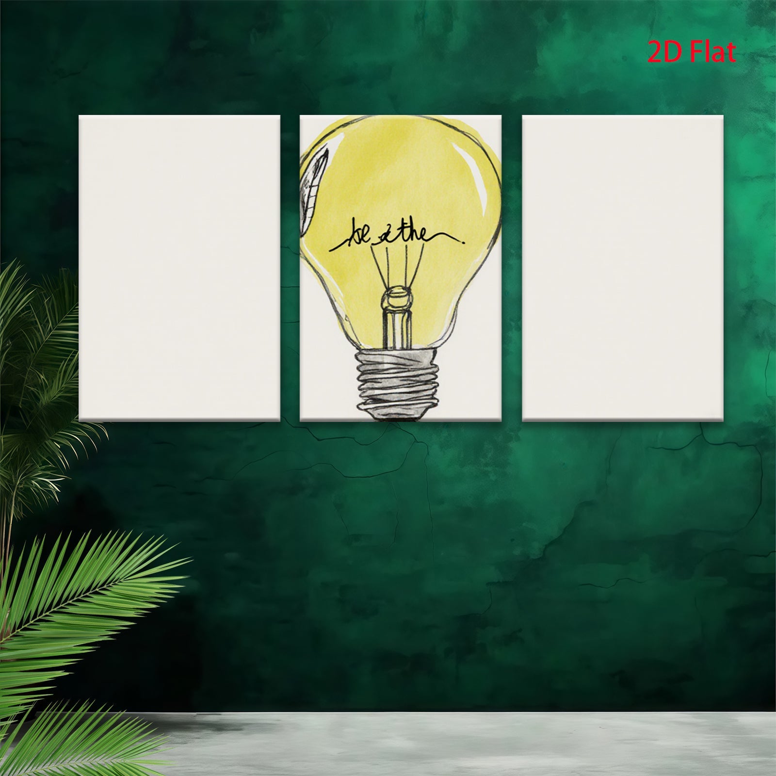 2D flat 1pc minimalist lightbulb sketch wall art for home office decor inspirational motivation modern farmhouse living room bedroom aesthetic prints canvas