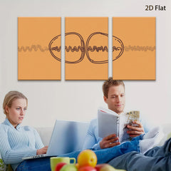 2D flat 1pc minimalist line art abstract connected circles modern wall decor living room bedroom office gallery wrapped canvas prints farmhouse aesthetic trending now