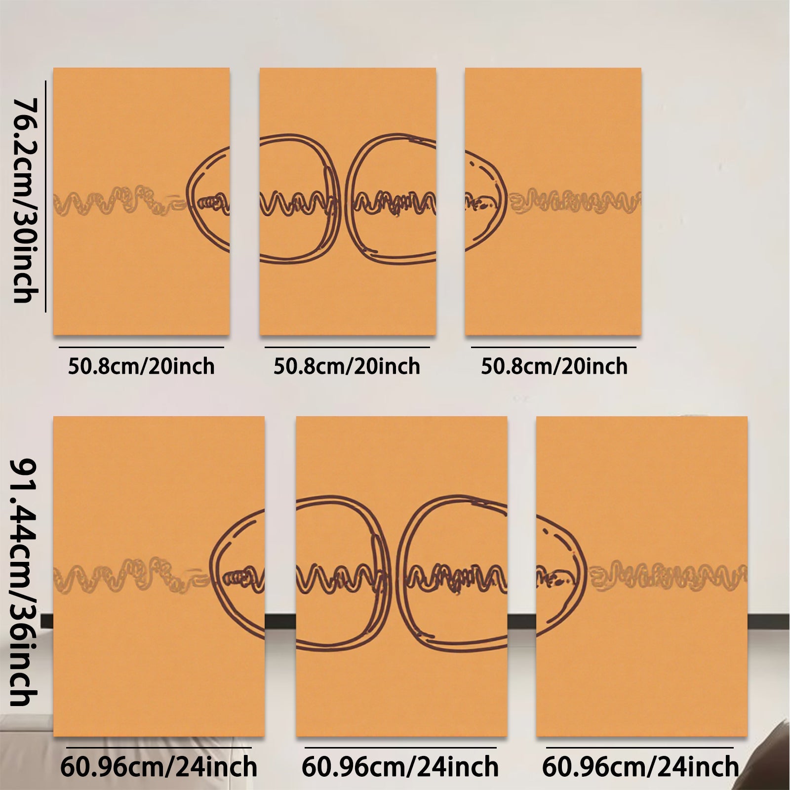 2D flat 1pc minimalist line art abstract connected circles modern wall decor living room bedroom office gallery wrapped canvas prints farmhouse aesthetic trending now