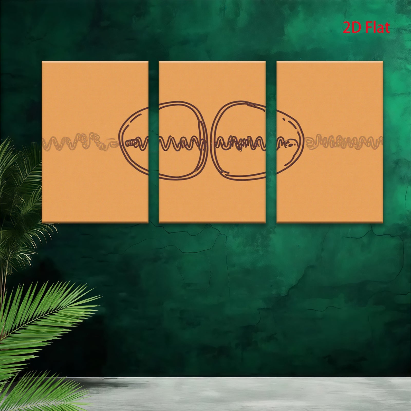 2D flat 1pc minimalist line art abstract connected circles modern wall decor living room bedroom office gallery wrapped canvas prints farmhouse aesthetic trending now
