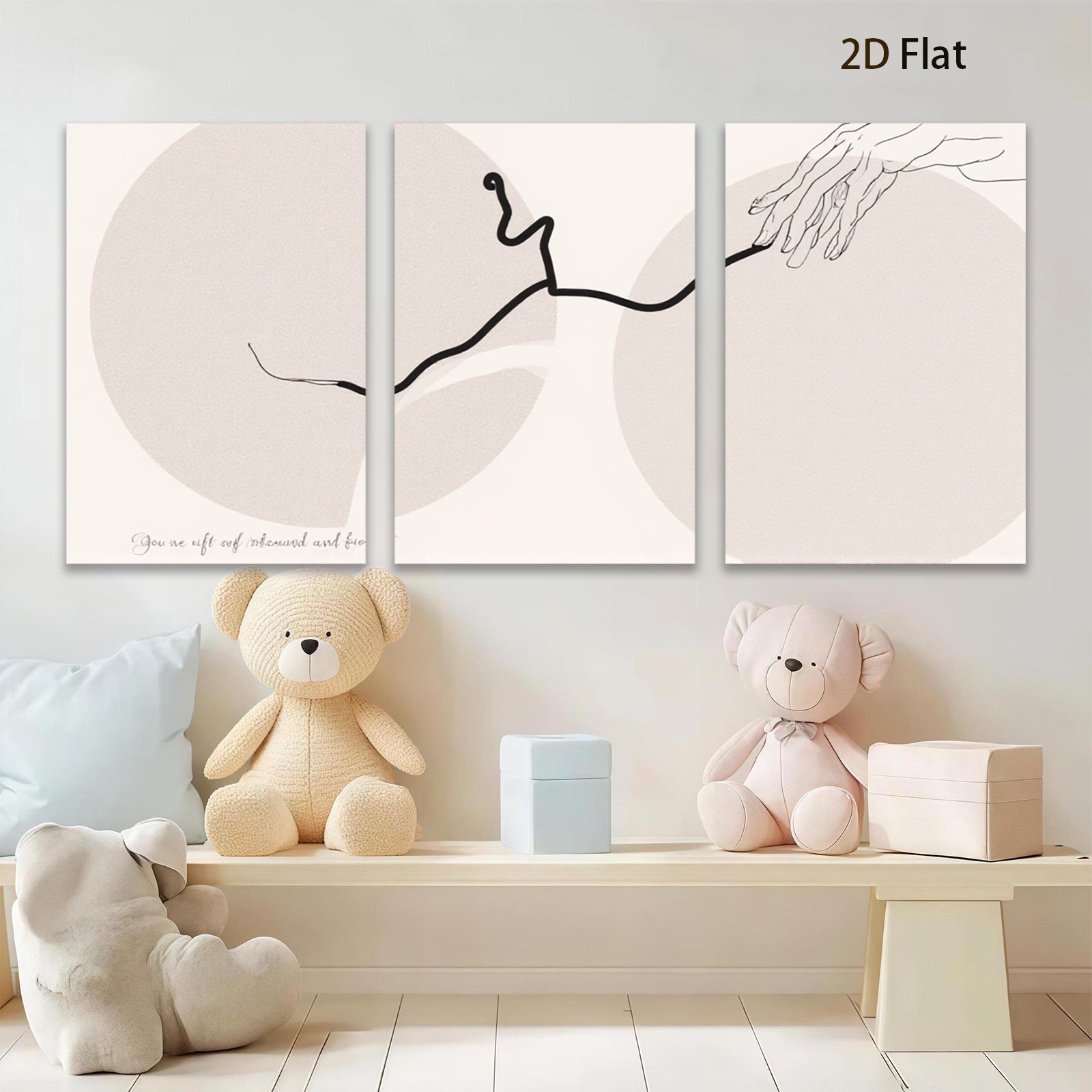 2D flat 1pc minimalist line art abstract flowing form modern wall decor living room bedroom canvas print gallery wrapped farmhouse style statement piece trending now
