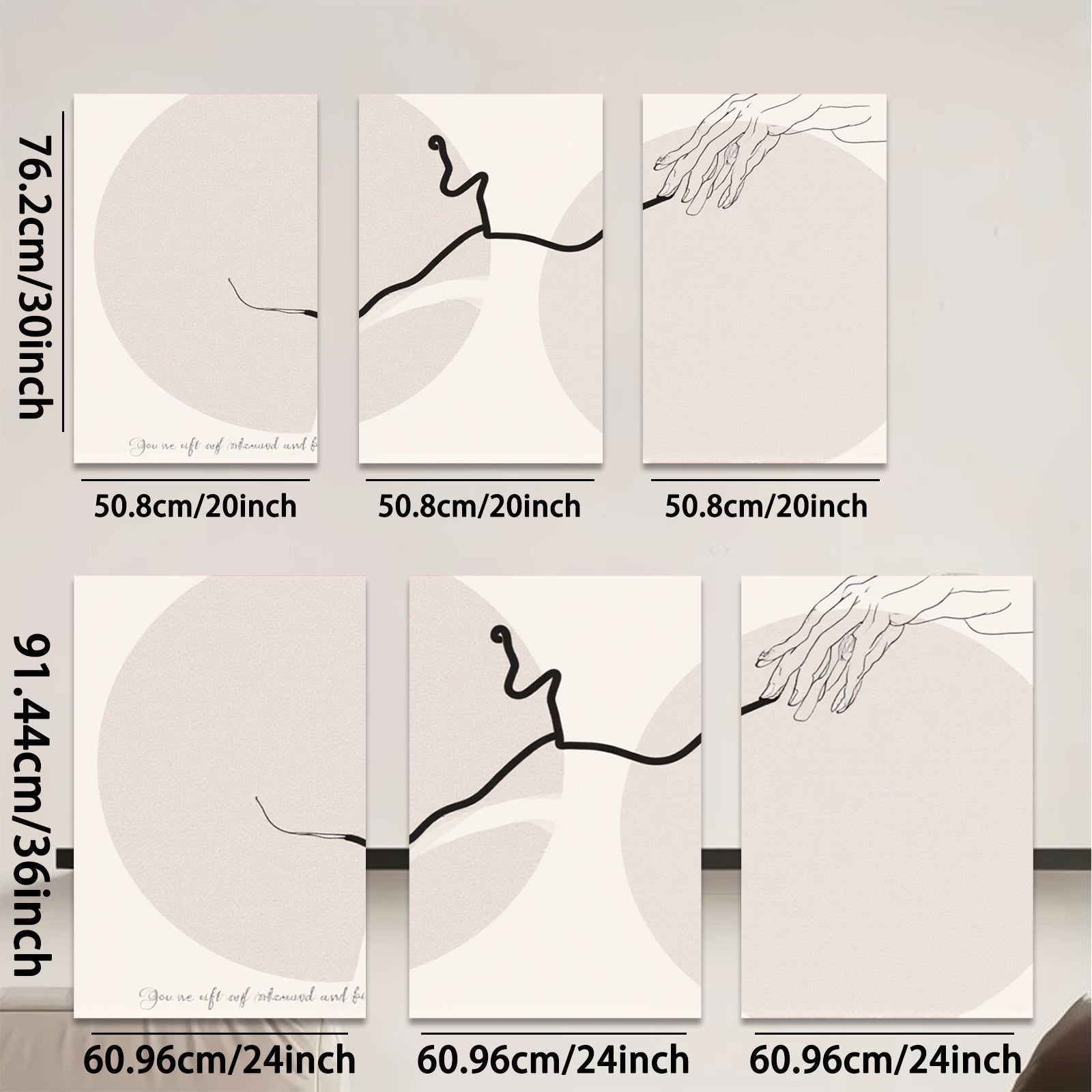 2D flat 1pc minimalist line art abstract flowing form modern wall decor living room bedroom canvas print gallery wrapped farmhouse style statement piece trending now
