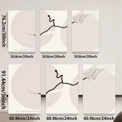 2D flat 1pc minimalist line art abstract flowing form modern wall decor living room bedroom canvas print gallery wrapped farmhouse style statement piece trending now