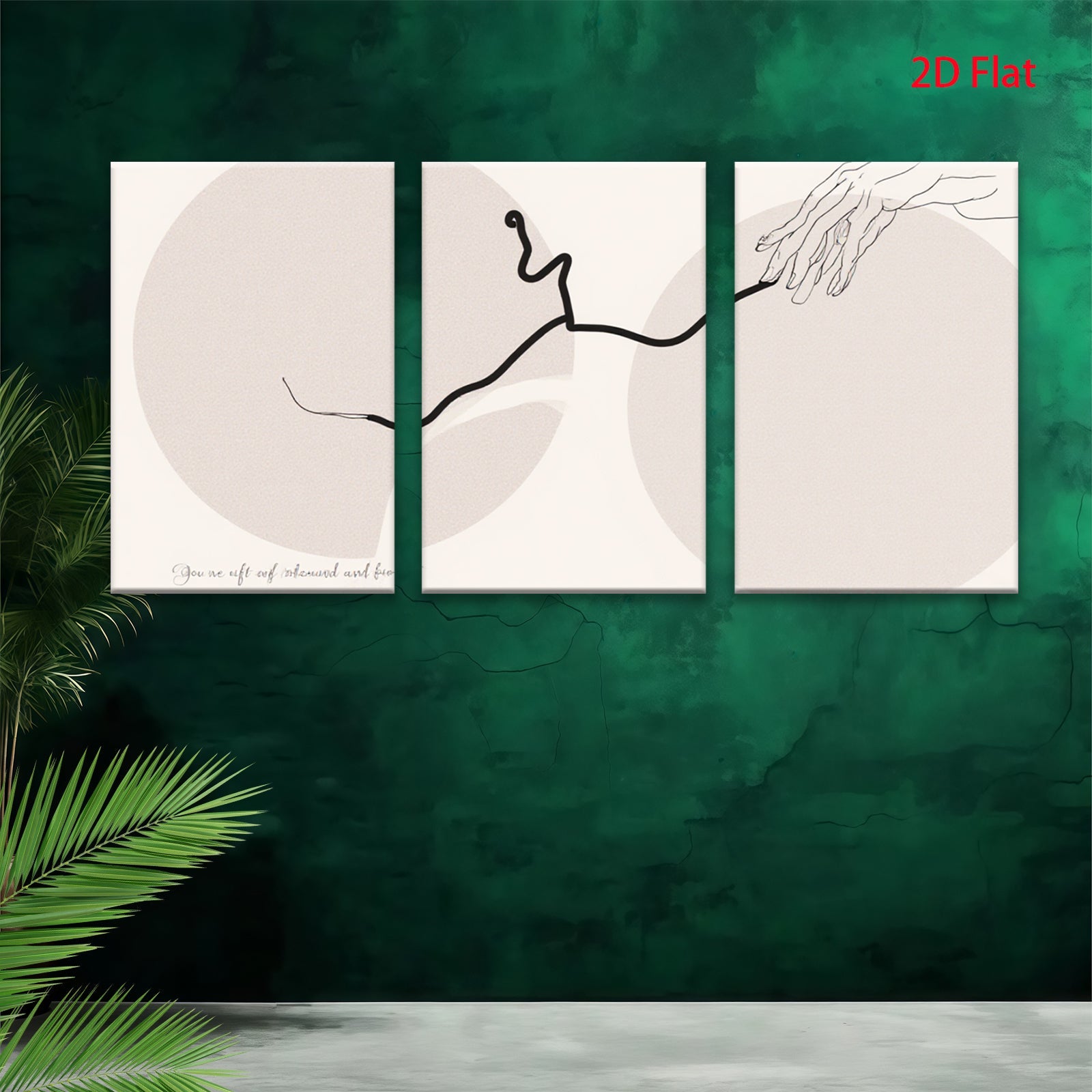 2D flat 1pc minimalist line art abstract flowing form modern wall decor living room bedroom canvas print gallery wrapped farmhouse style statement piece trending now