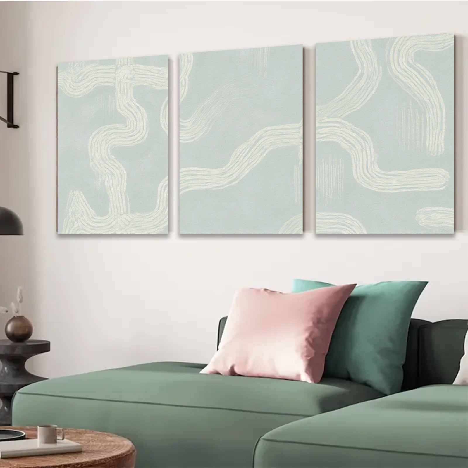 2D flat 1pc minimalist line art abstract wall decor for living room bedroom office modern farmhouse gallery wrapped canvas prints botanical style