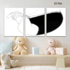 2D flat 1pc minimalist line art nude female body painting for living room bedroom wall decor modern farmhouse aesthetic gallery wrapped canvas prints