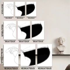 2D flat 1pc minimalist line art nude female body painting for living room bedroom wall decor modern farmhouse aesthetic gallery wrapped canvas prints