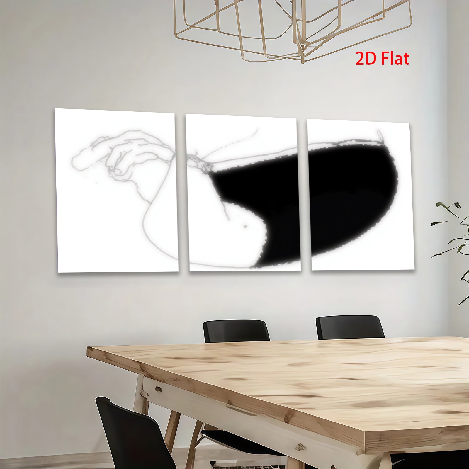 2D flat 1pc minimalist line art nude female body painting for living room bedroom wall decor modern farmhouse aesthetic gallery wrapped canvas prints