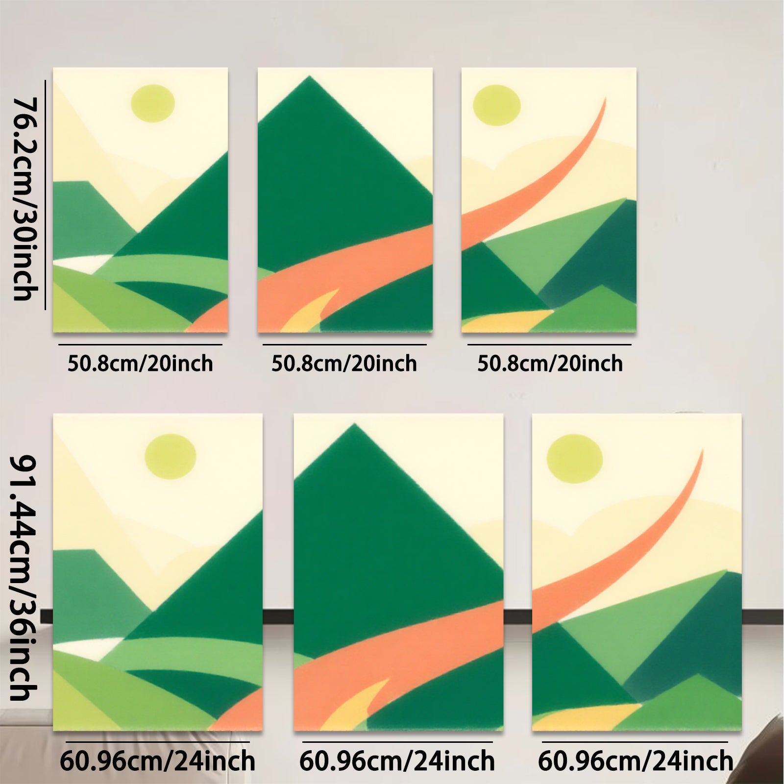 2D flat 1pc minimalist mountain landscape wall art modern home decor living room bedroom office gallery wrapped canvas prints farmhouse style botanical prints