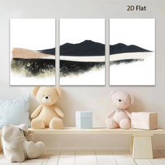 2D flat 1pc minimalist mountainscape wall art for living room bedroom office modern farmhouse decor gallery wrapped canvas prints large size statement piece