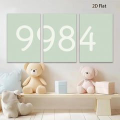 2D flat 1pc minimalist number nine artwork modern wall decor living room bedroom office canvas print farmhouse style inspirational poster gallery wrapped ready to hang large size
