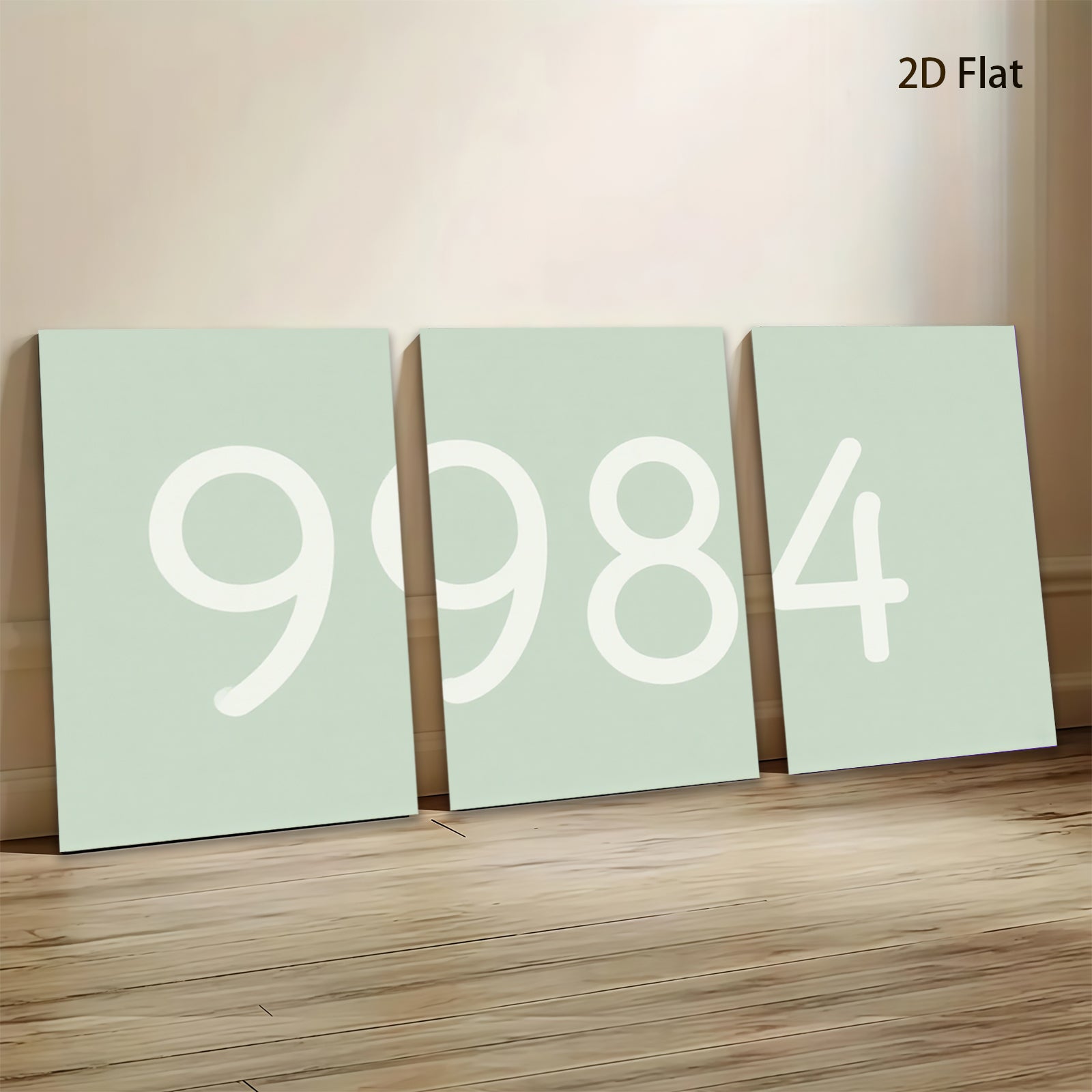 2D flat 1pc minimalist number nine artwork modern wall decor living room bedroom office canvas print farmhouse style inspirational poster gallery wrapped ready to hang large size