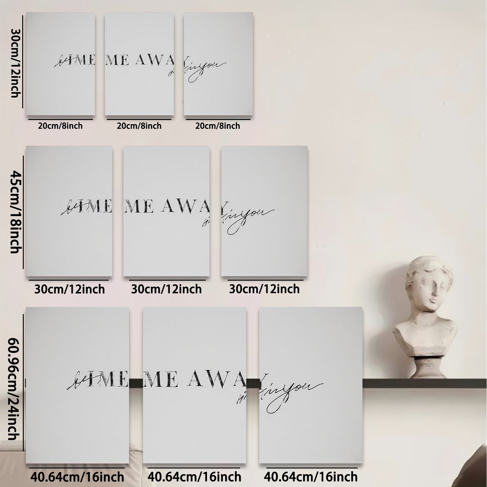 2D flat 1pc minimalist quote wall art inspirational lettering prints for living room bedroom home office decor modern farmhouse aesthetic gallery wrapped canvas beautiful gift idea