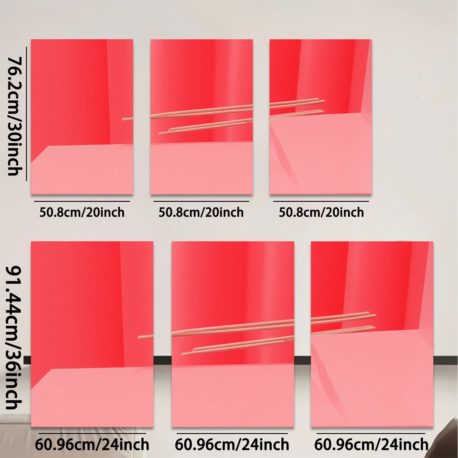 2D flat 1pc minimalist red abstract wall art modern home decor living room bedroom gallery wrapped canvas print farmhouse style statement piece trending now