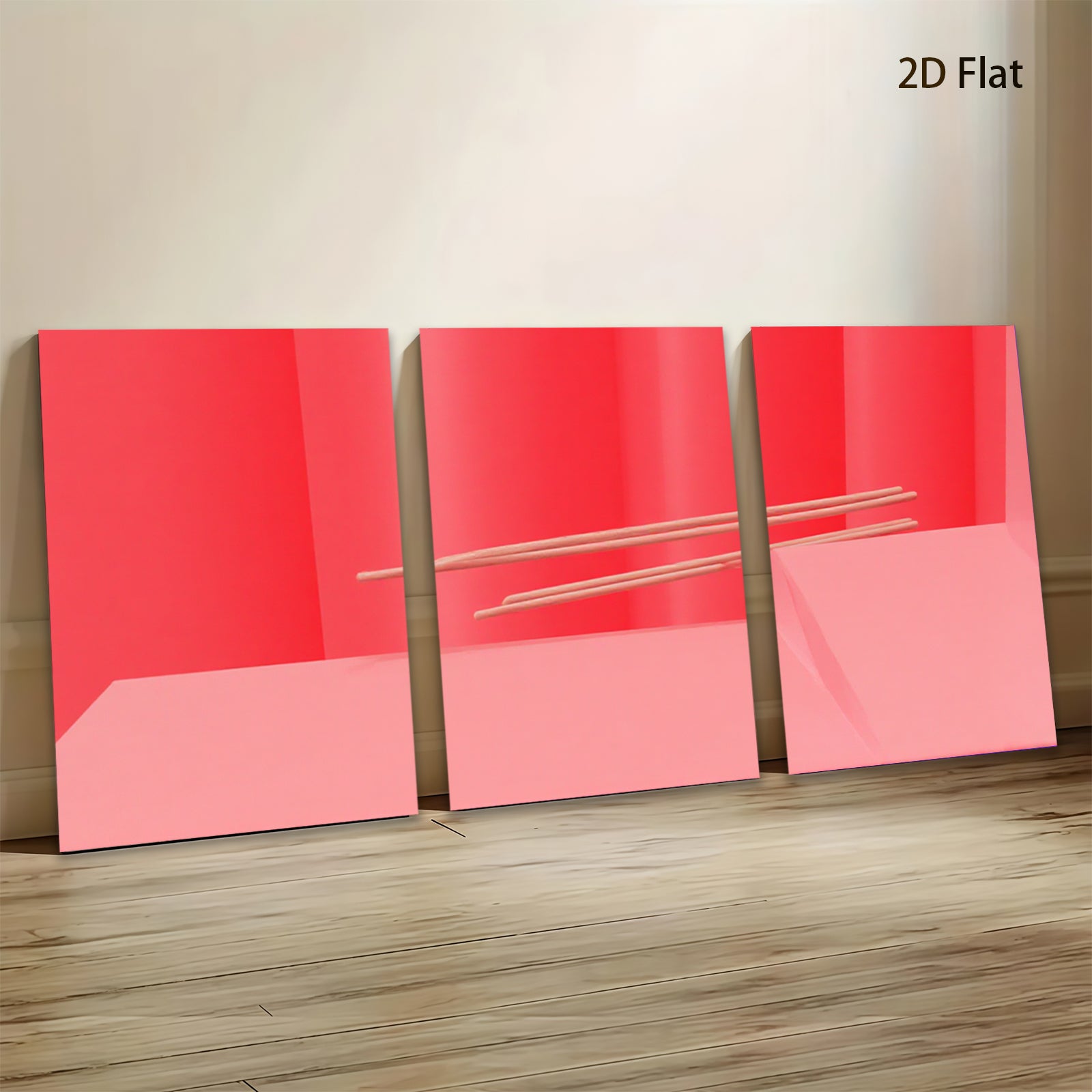 2D flat 1pc minimalist red abstract wall art modern home decor living room bedroom gallery wrapped canvas print farmhouse style statement piece trending now