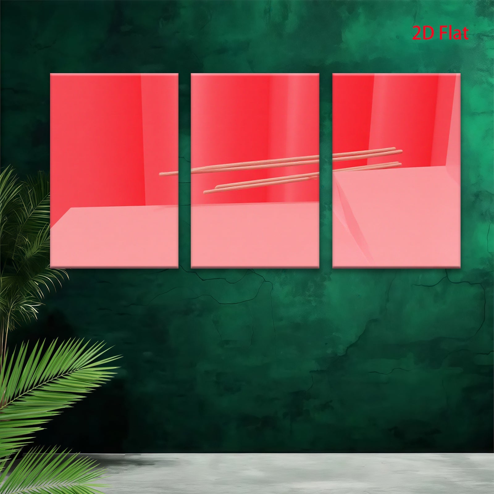 2D flat 1pc minimalist red abstract wall art modern home decor living room bedroom gallery wrapped canvas print farmhouse style statement piece trending now