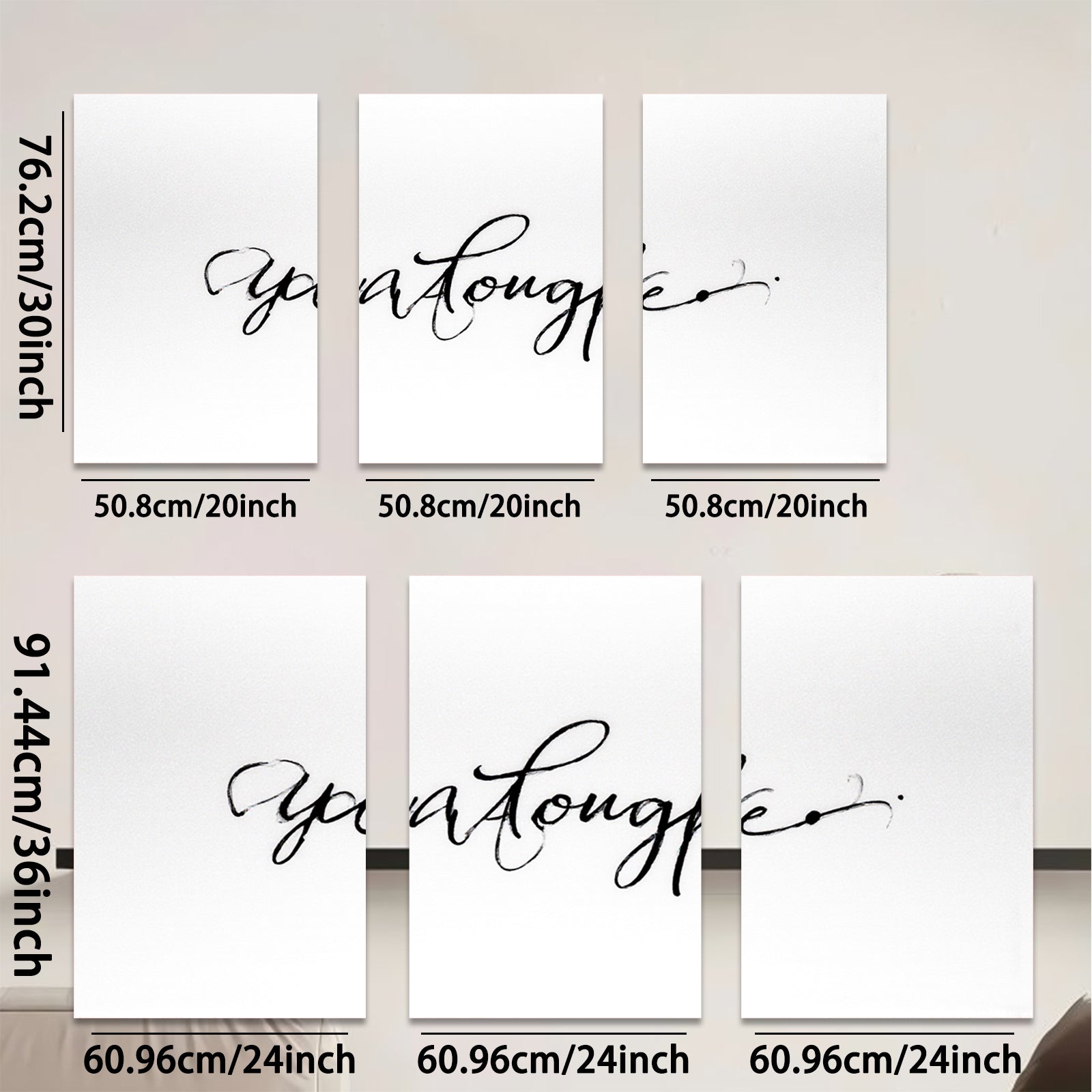 2D flat 1pc minimalist script calligraphy wall art modern farmhouse decor living room bedroom office gallery wrapped canvas print inspirational quote beautiful home accents trending now