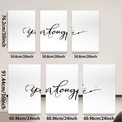 2D flat 1pc minimalist script calligraphy wall art modern farmhouse decor living room bedroom office gallery wrapped canvas print inspirational quote beautiful home accents trending now