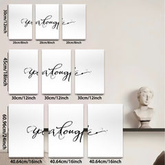 2D flat 1pc minimalist script calligraphy wall art modern farmhouse decor living room bedroom office gallery wrapped canvas print inspirational quote beautiful home accents trending now